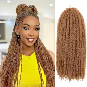 Marley Twist Braiding Hair 18 Inch 8 Packs Marley Twist Hair Springy Afro Kinky Twist Hair Crochet Braids Synthetic Twist Crochet Braiding Marley Hair Extension for Locs (27#, 18inch 8packs)