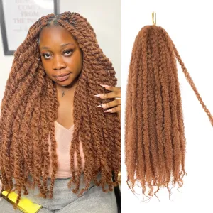 Marley Twist Braiding Hair 18 Inch Marley Hair 8 Packs Kinky Twist Hair Extensions for Afro Kinky Curly Braiding Hair Soft and Natural Crochet Hair (18 Inch 8packs,#30)