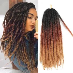 Marley Twist Braiding Hair 18 Inch Marley Hair 8 Packs Kinky Twist Hair Extensions for Afro Kinky Curly Braiding Soft and Natural Crochet Hair (18 Inch 8packs,1b/30/27)
