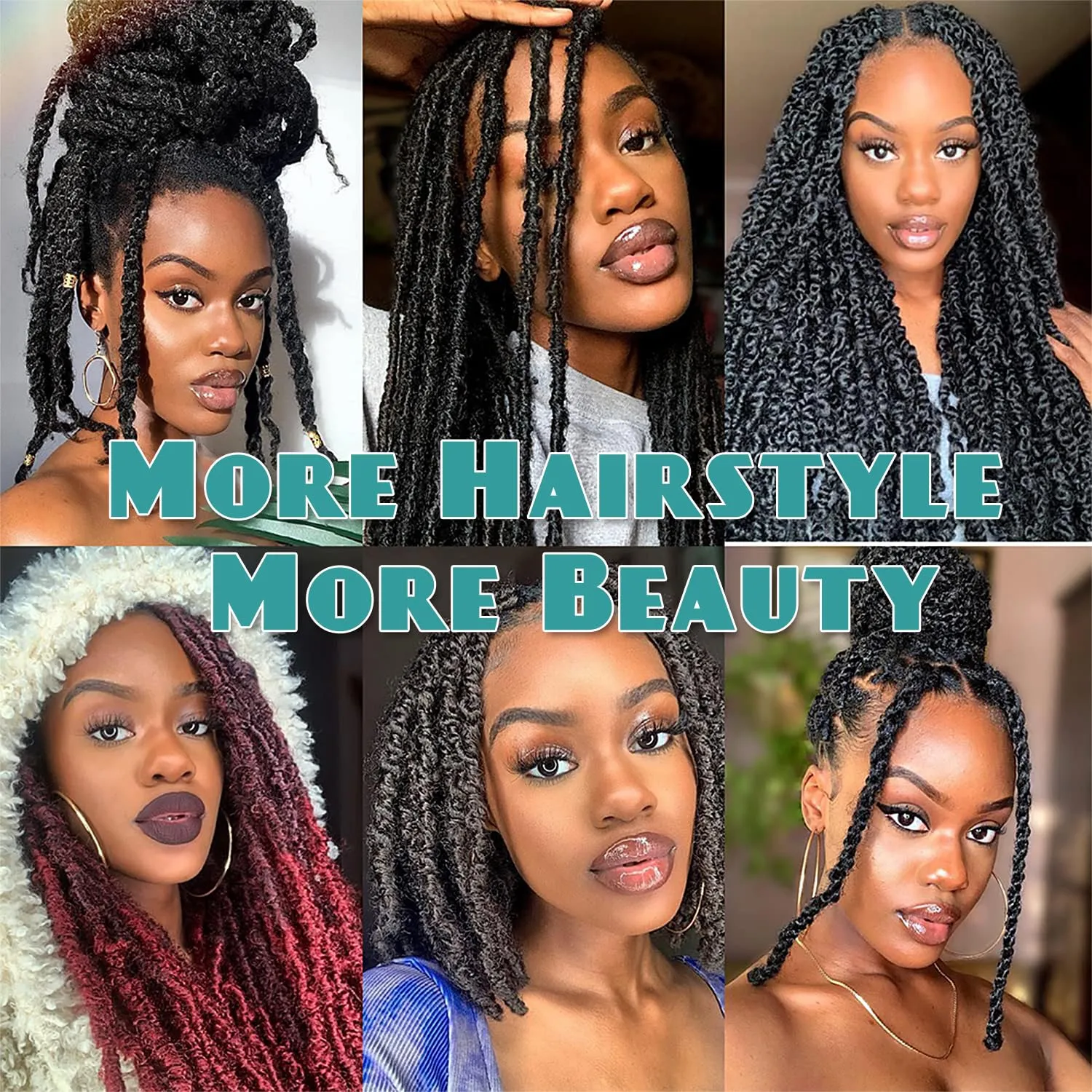 Marley Twist Braiding Hair 18 Inch Ombre Cuban Twist Hair 8 Packs Springy Afro Kinky Twists Crochet Hair Extension Crochet Twist Braiding Synthetic Hair for Faux Locs (3TOrange, 18inch 8packs)