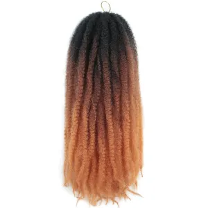 Marley Twist Braiding Hair 18 Inch Ombre Cuban Twist Hair 8 Packs Springy Afro Kinky Twists Crochet Hair Extension Crochet Twist Braiding Synthetic Hair for Faux Locs (3TOrange, 18inch 8packs)
