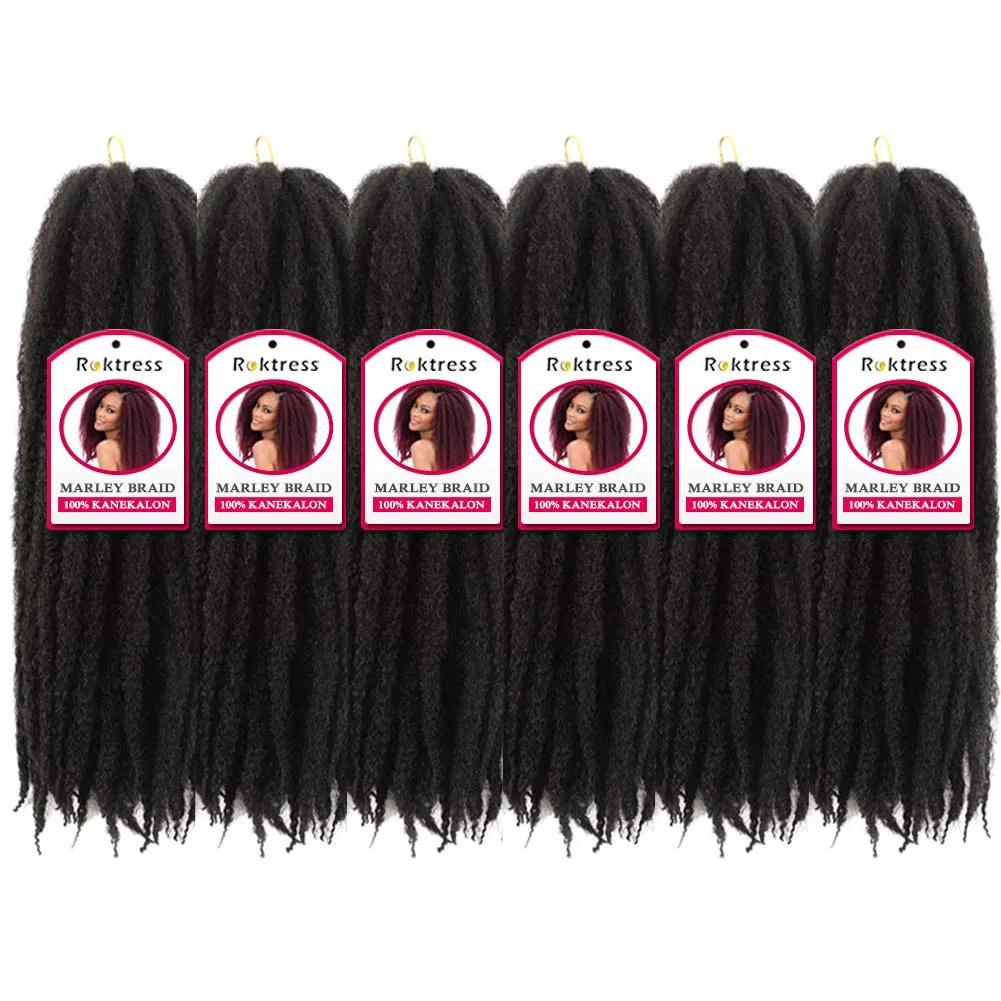 Marley Twist Braiding Hair – Cuban Twist Hair Extensions, Soft & Natural Marley Hair for Marley Twist StylesFor Faux Locs, Spring Twist Hair, Butterfly Locs (16inch, 2#)