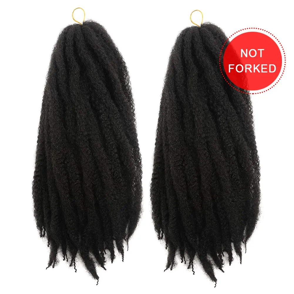 Marley Twist Braiding Hair – Cuban Twist Hair Extensions, Soft & Natural Marley Hair for Marley Twist StylesFor Faux Locs, Spring Twist Hair, Butterfly Locs (16inch, 2#)