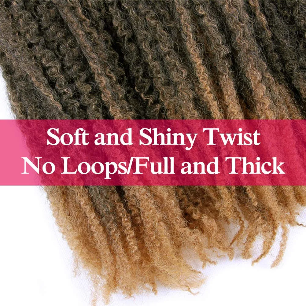 Marley Twist Braiding Hair – Cuban Twist Hair Extensions, Soft & Natural Marley Hair for Marley Twist StylesFor Faux Locs, Spring Twist Hair, Butterfly Locs (16inch, T27)