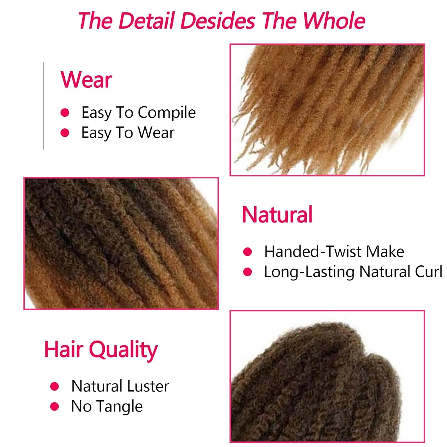 Marley Twist Braiding Hair – Cuban Twist Hair Extensions, Soft & Natural Marley Hair for Marley Twist StylesFor Faux Locs, Spring Twist Hair, Butterfly Locs (16inch, T27)