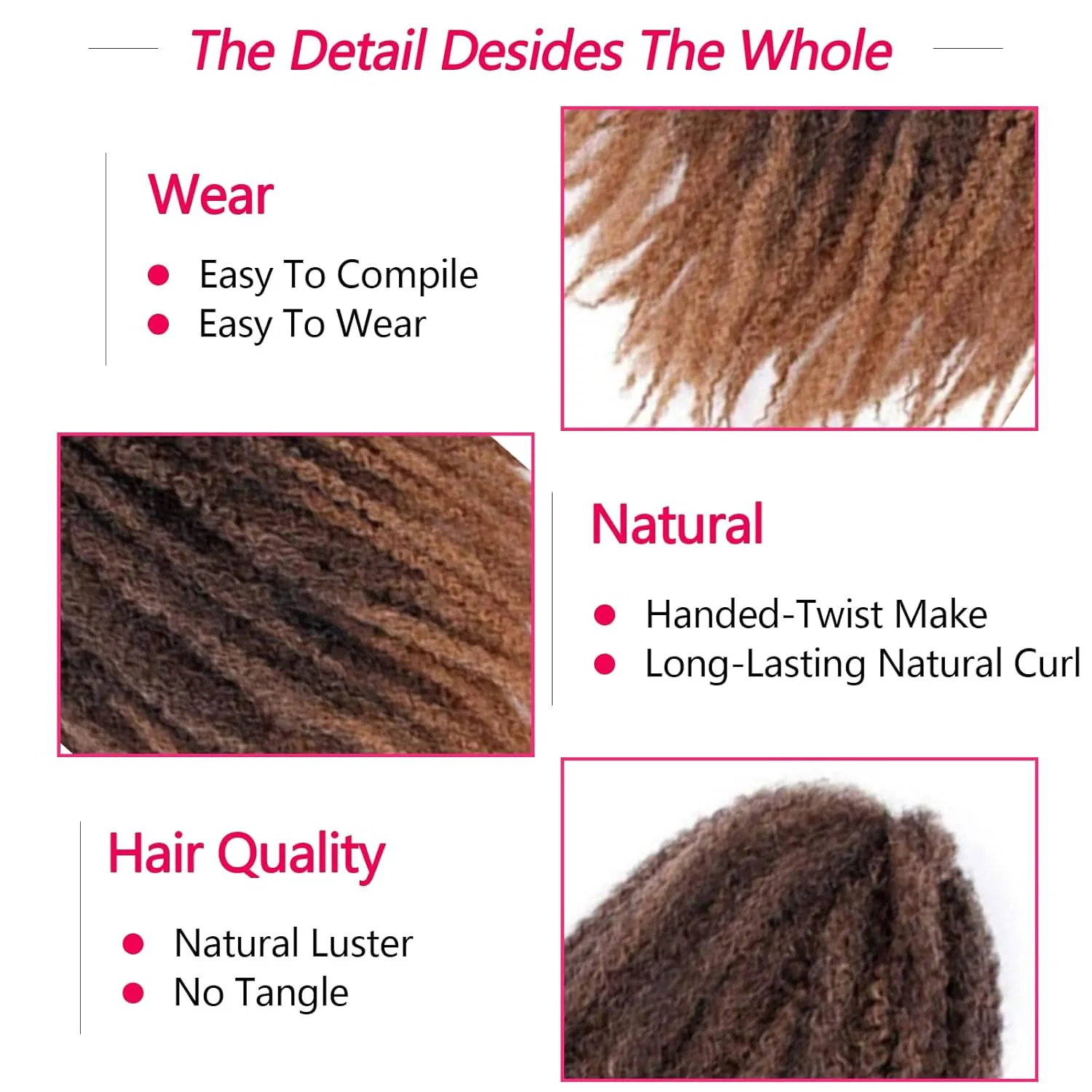 Marley Twist Braiding Hair – Cuban Twist Hair Extensions, Soft & Natural Marley Hair for Marley Twist StylesFor Faux Locs, Spring Twist Hair, Butterfly Locs (16inch, T30)
