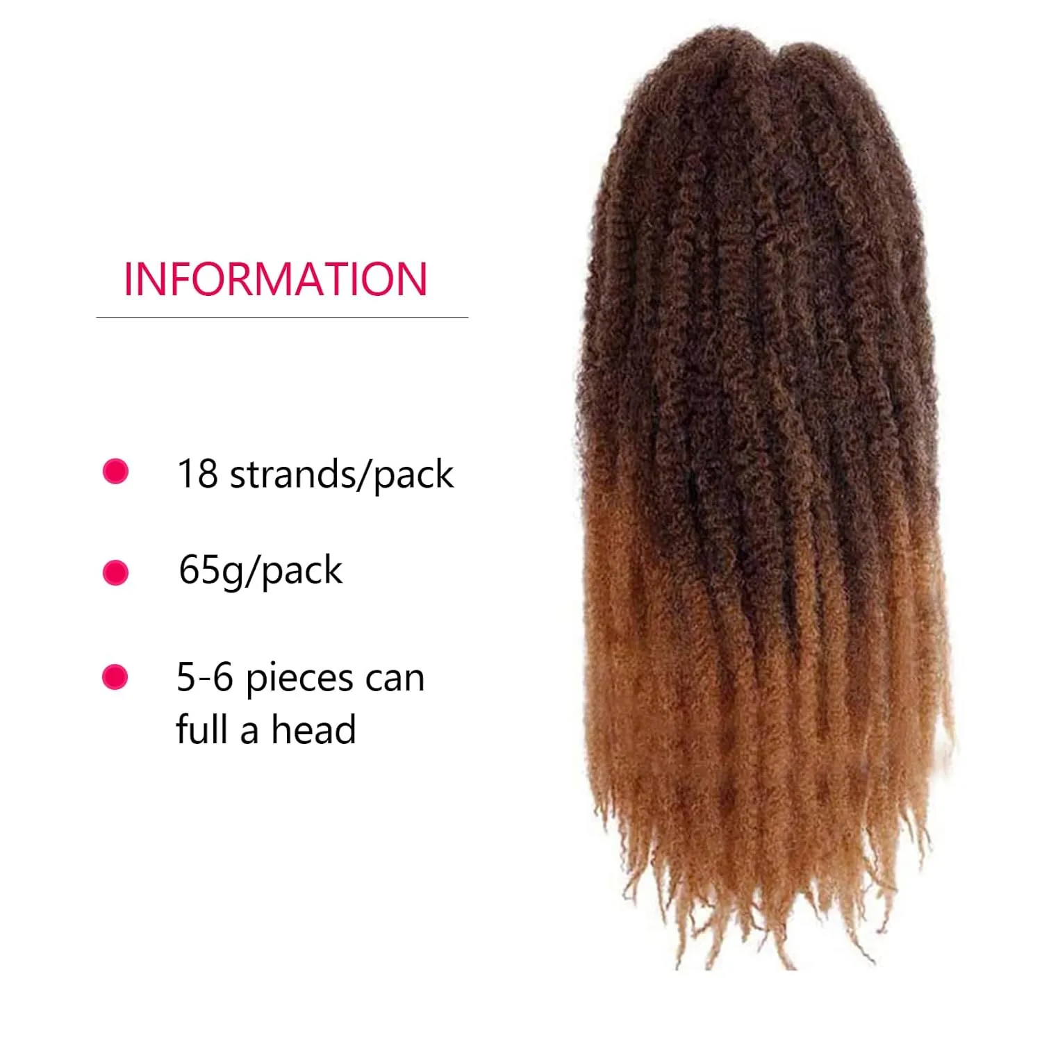 Marley Twist Braiding Hair – Cuban Twist Hair Extensions, Soft & Natural Marley Hair for Marley Twist StylesFor Faux Locs, Spring Twist Hair, Butterfly Locs (16inch, T30)
