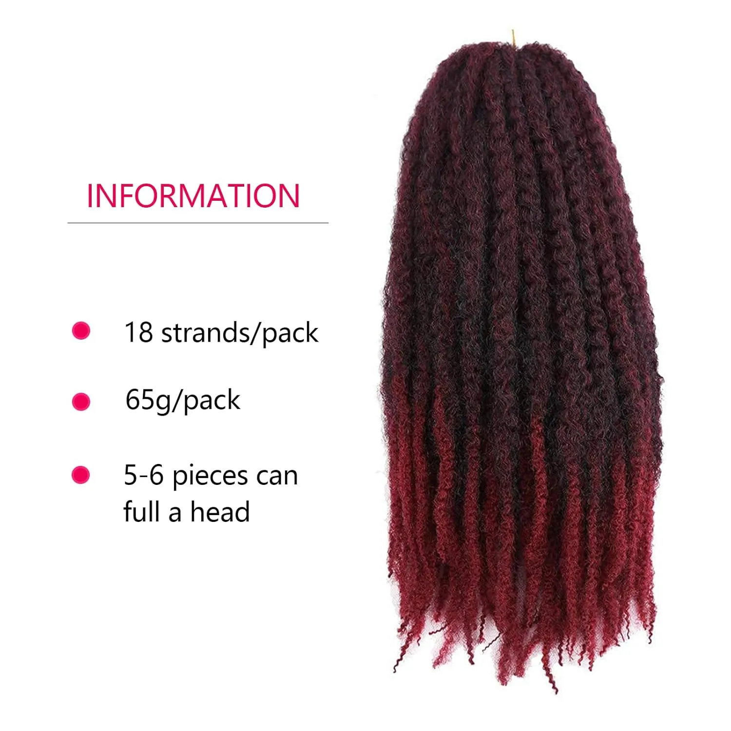 Marley Twist Braiding Hair – Cuban Twist Hair Extensions, Soft & Natural Marley Hair for Marley Twist StylesFor Faux Locs, Spring Twist Hair, Butterfly Locs (18inch, T-Bug)