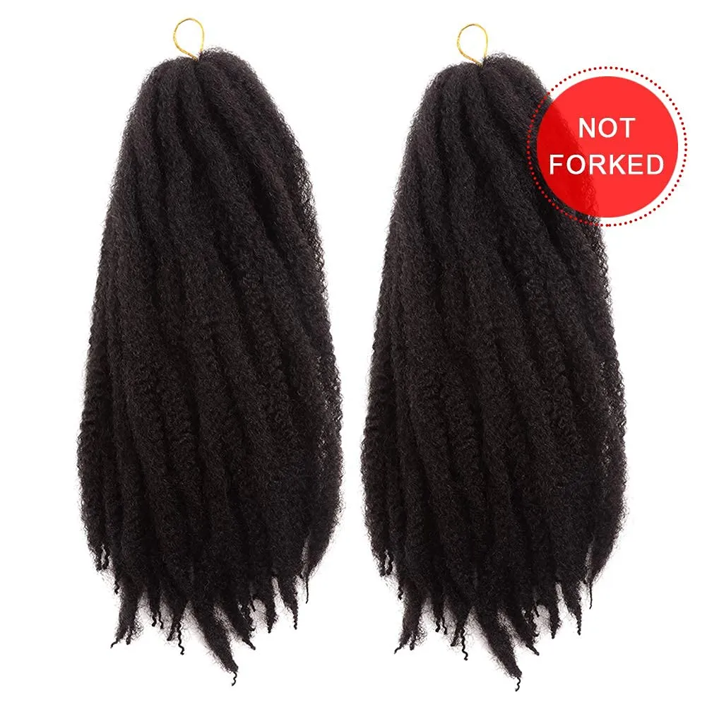 Marley Twist Braiding Hair – Cuban Twist Hair Extensions, Soft & Natural Marley Hair for Marley Twist StylesFor Faux Locs, Spring Twist Hair, Butterfly Locs(16inch, 4#)