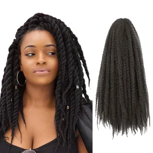 Marley Twist Braiding Hair – Cuban Twist Hair Extensions, Soft & Natural Marley Hair for Marley Twist StylesFor Faux Locs, Spring Twist Hair, Butterfly Locs(16inch, 4#)