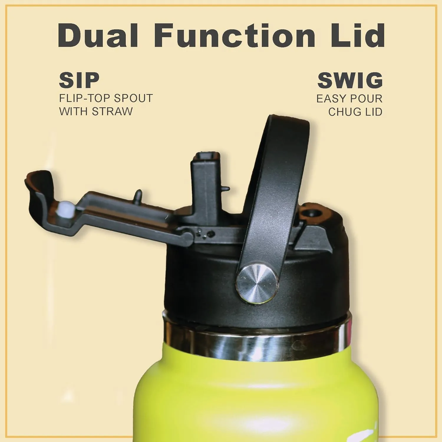 MAUI PICKLEBALL CO.™ Pickleball Water Bottle 32oz Best Pickleball Accessories Insulated Stainless Steel Water Bottle Funny PickleBall Gift Unique Sip/Straw Lid and Carry Handle