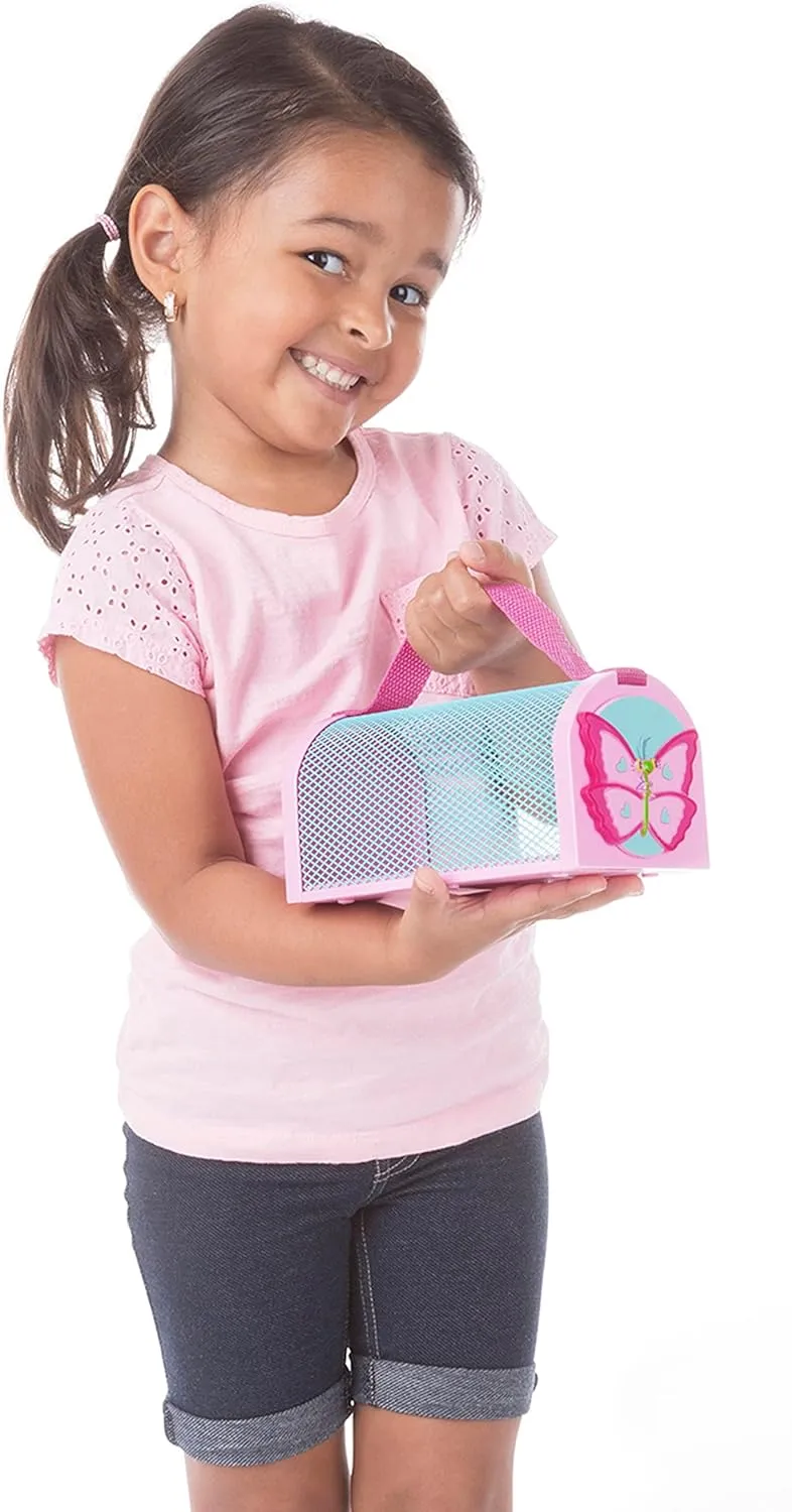 Melissa & Doug Sunny Patch Cutie Pie Butterfly Bug House Toy for 3  years With Carrying Handle and Easy-Access Door
