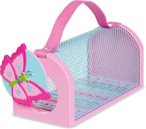 Melissa & Doug Sunny Patch Cutie Pie Butterfly Bug House Toy for 3  years With Carrying Handle and Easy-Access Door