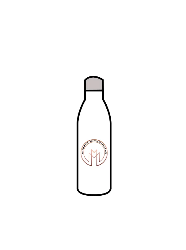 MELISSA MORTON ACADEMY OF DANCE & ARTS - WATER BOTTLE WHITE (IN-STOCK)