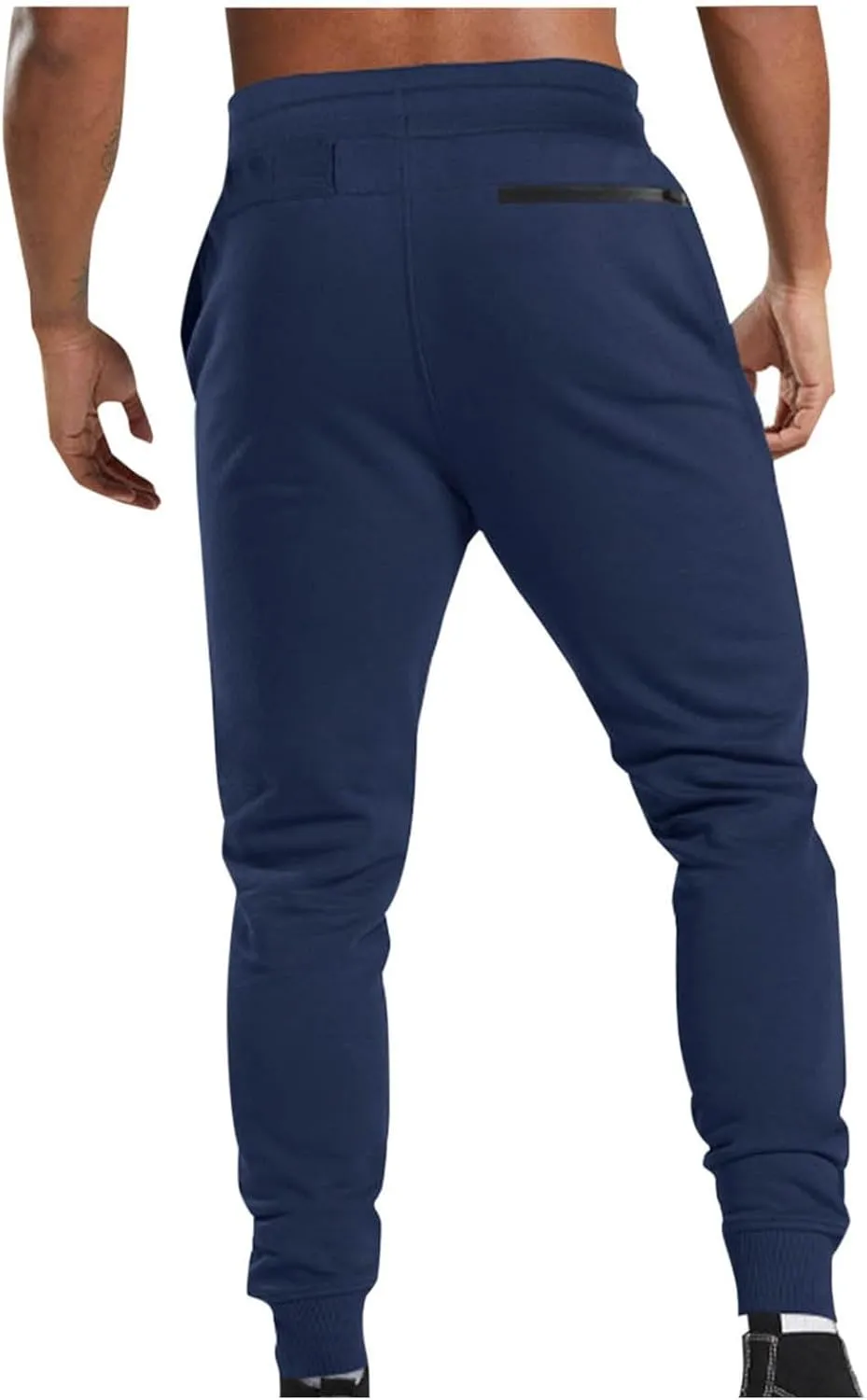 Mens Jogger Pants Gym Slim Fit Elastic Waist Drawstring Sweatpants with Pocket Athletic Pants for Training Running