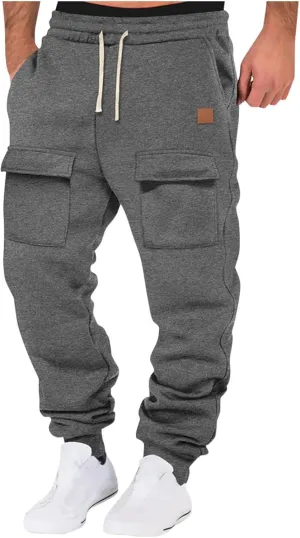 Men's Sweatpants Athletic Sports Comfy Casual Drawstring Pants for Men Outdoor Running Joggers Fashion 2025