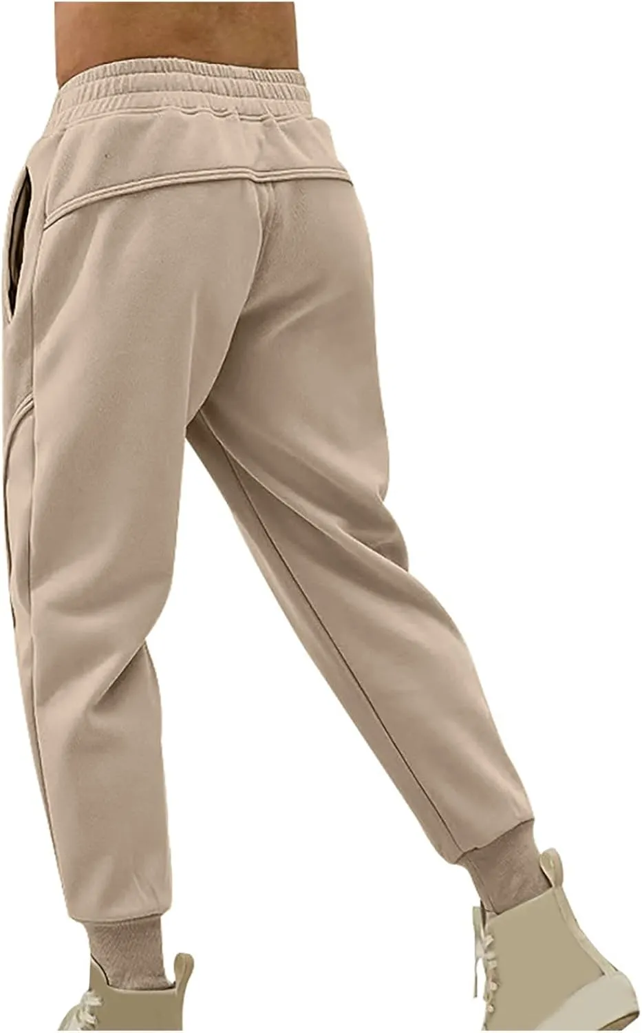 Mens Sweatpants Cargo Baggy Drawstring Running Sport Tapered Pant with Pockets Athletic Outdoor Trousers