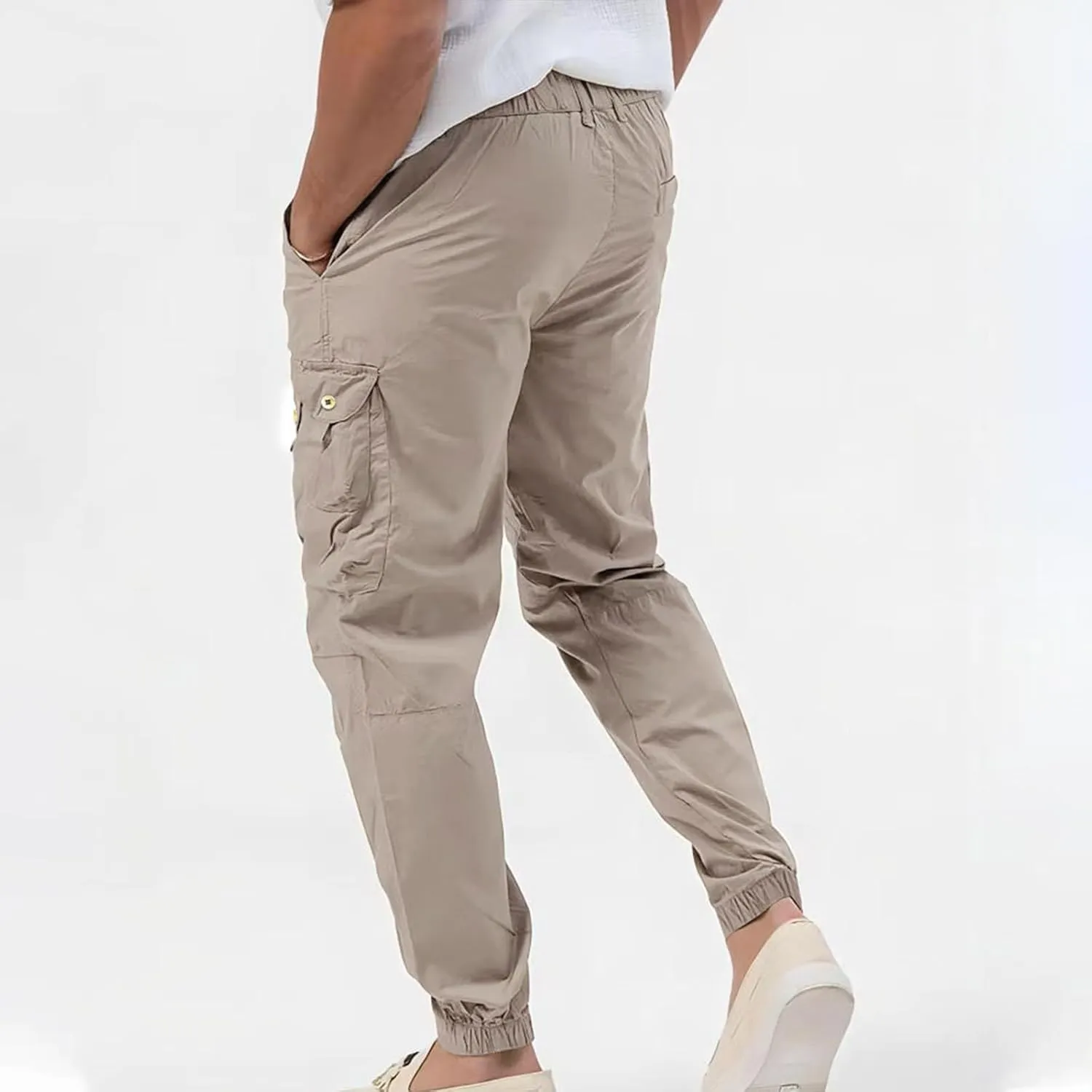 Men's Waterproof Hiking Pants Slim Fit Lightweight Cargo Joggers Stretch Quick Dry Outdoor Pants with Pockets