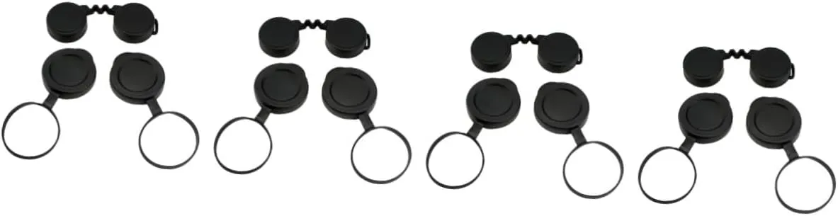 MERRYHAPY 4sets Rubber Objective Lens Caps for Binoculars Scratch Easy to Use Compact and Lightweight Replace Old Lens Cover Confidence