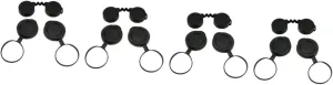 MERRYHAPY 4sets Rubber Objective Lens Caps for Binoculars Scratch Easy to Use Compact and Lightweight Replace Old Lens Cover Confidence