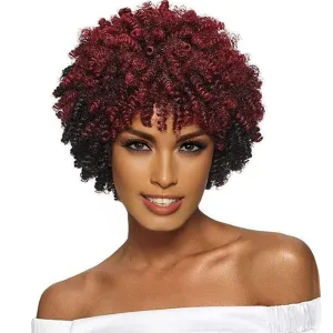 MIMAN 3 Packs 20 Inch Short Curly Crochet Hair for Black Women 8MM Burgundy Spiral Curls Crochet Braids Synthetic Braiding Hair Extensions for Women DIY Mohawk Afro Braided Hairstyle (BUG)
