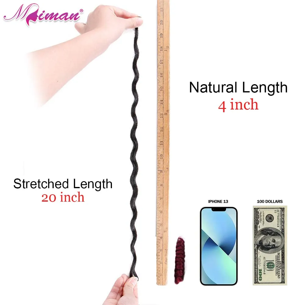 MIMAN 3 Packs 20 Inch Short Curly Crochet Hair for Black Women 8MM Burgundy Spiral Curls Crochet Braids Synthetic Braiding Hair Extensions for Women DIY Mohawk Afro Braided Hairstyle (BUG)