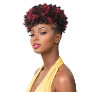 MIMAN 5 Packs 10 Inch Short Crochet Braiding Crochet Hair Braids for Women Synthetic Braiding Hair Extensions Black to Red (#1B/BUG)