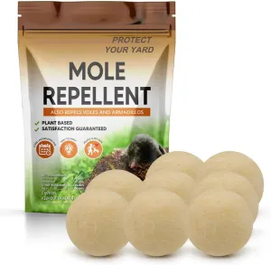 Mole Repellent for Lawns, Gopher Repellent Outdoor, Moles Control, Vole Repellant Groundhog Repellant for Your Lawn and Garden 8-Pack