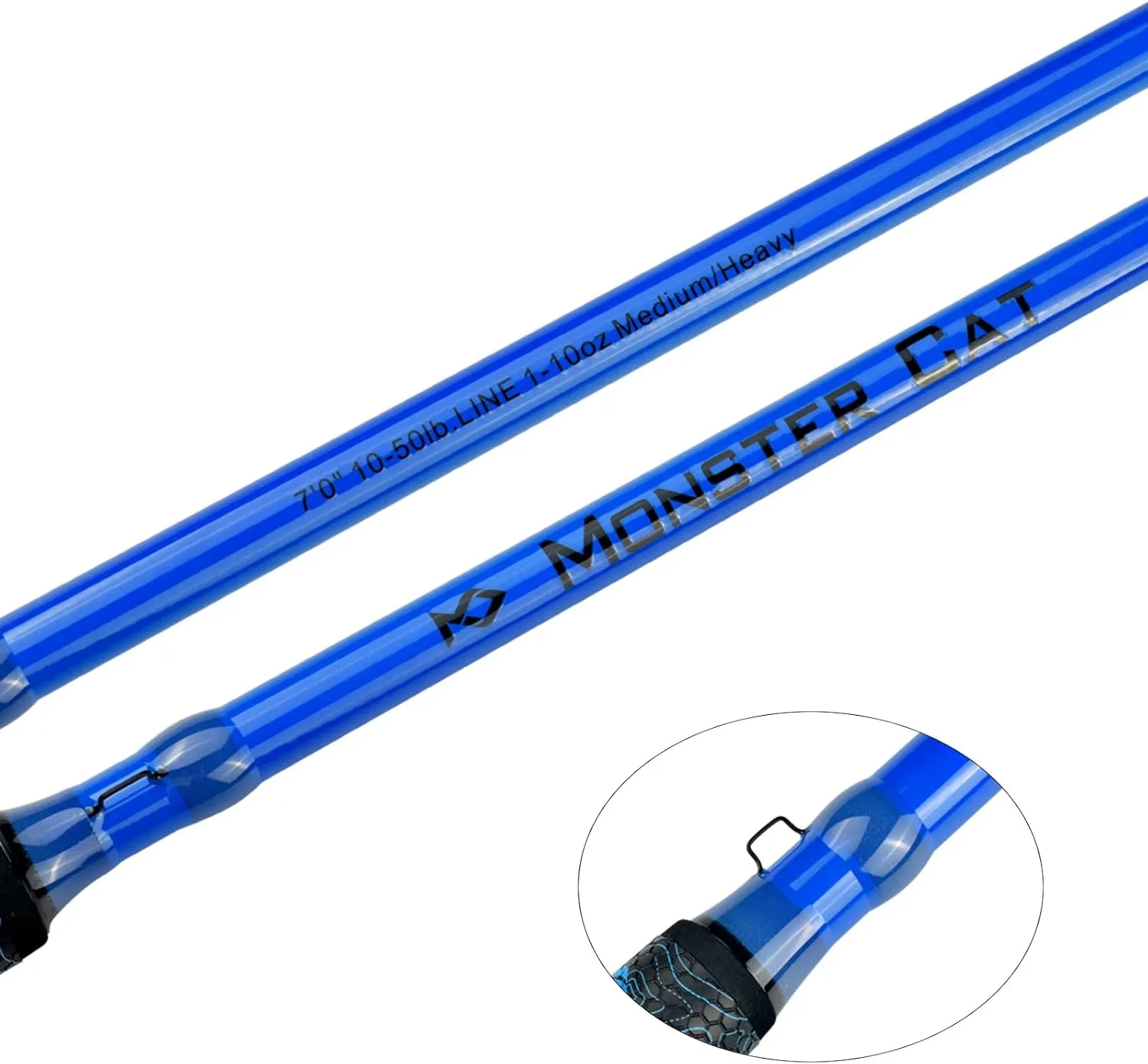 Monster Catfish Rod, 1 Piece 7’ Glow in The Dark Catfishing Casting Rods Durable S-Glass and Carbon Graphite Catfish Fishing Pole Super Grip with EVA Foam Medium Heavy
