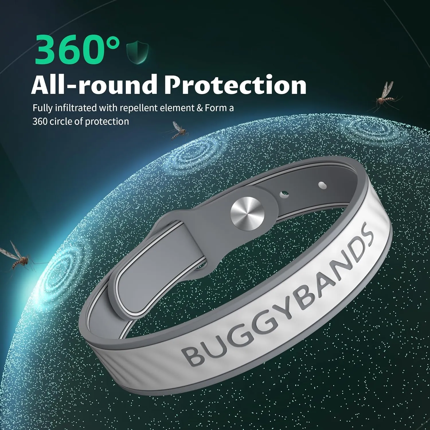Mosquito Repellent Bracelets, 18 Pack Silicone Mosquito Repellent Bands with DEET Free, Natural & Waterproof Bug Wristbands for Kids and Adults, Outdoor Traveling Protection