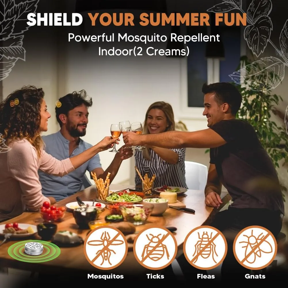 Mosquito Repellent Outdoor Patio, Mosquito Repellant Indoors, Mosquito Control for Room, Mosquito Deterrent for Yard, Camping Mosquito Repellents, Keep Mosquitoes Away for Garage-2P