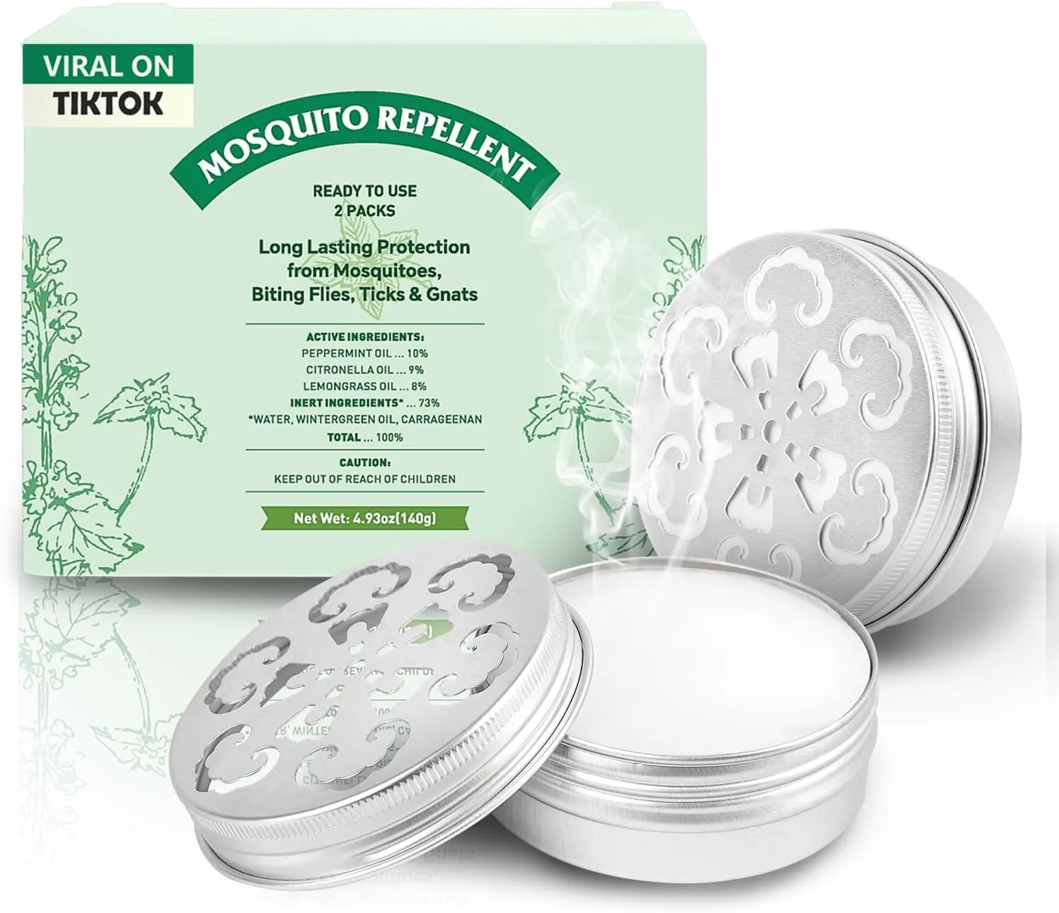 Mosquito Repellent, Peppermint Oil to Repel Mosquito, Ticks, Gnats and Pest, Insect Repellent for Indoor and Outdoor, 2 Pack