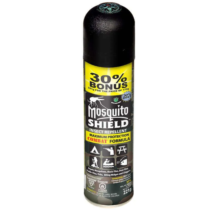 Mosquito Shield 221g Combat Insect Repellent Aerosol With Deet