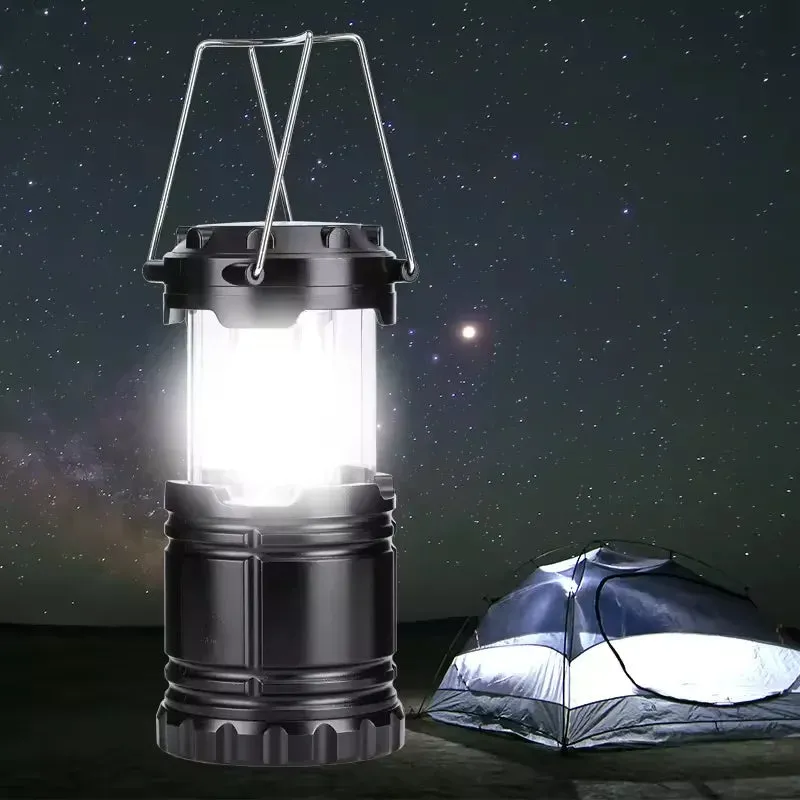 Multifunction LED Camping Lantern – Outdoor Emergency Telescopic Flame Lamp, Portable & Waterproof