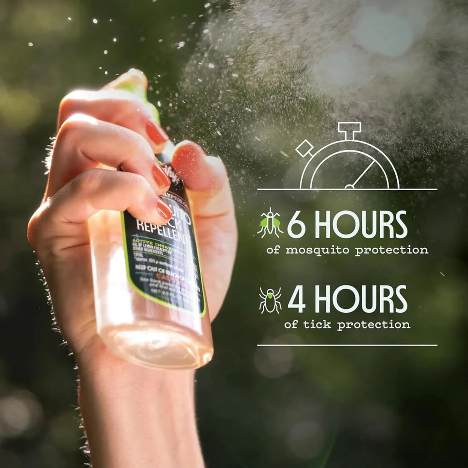 Murphy's Naturals Mosquito & Tick Bug Repellent Spray, Oil of Lemon Eucalyptus for Skin   Outdoor Gear, DEET-Free, 4 Ounce Pump, 2-Pack
