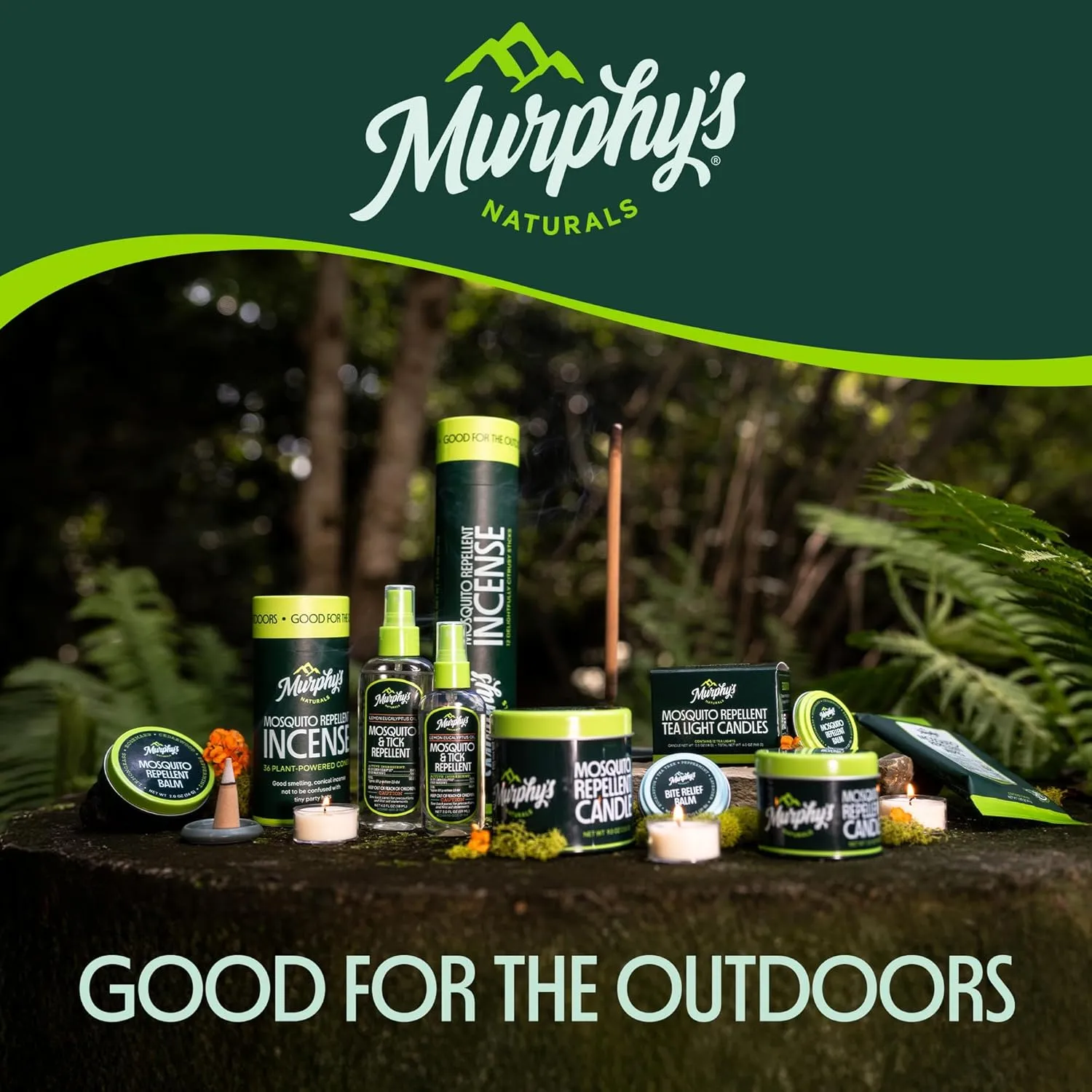 Murphy's Naturals Refillable Mosquito Repellent Candle for Outdoor Patio, DEET-Free, Plant-Based Essential Oils, Soy & Beeswax Blend, White, 9 oz, 1-Pack