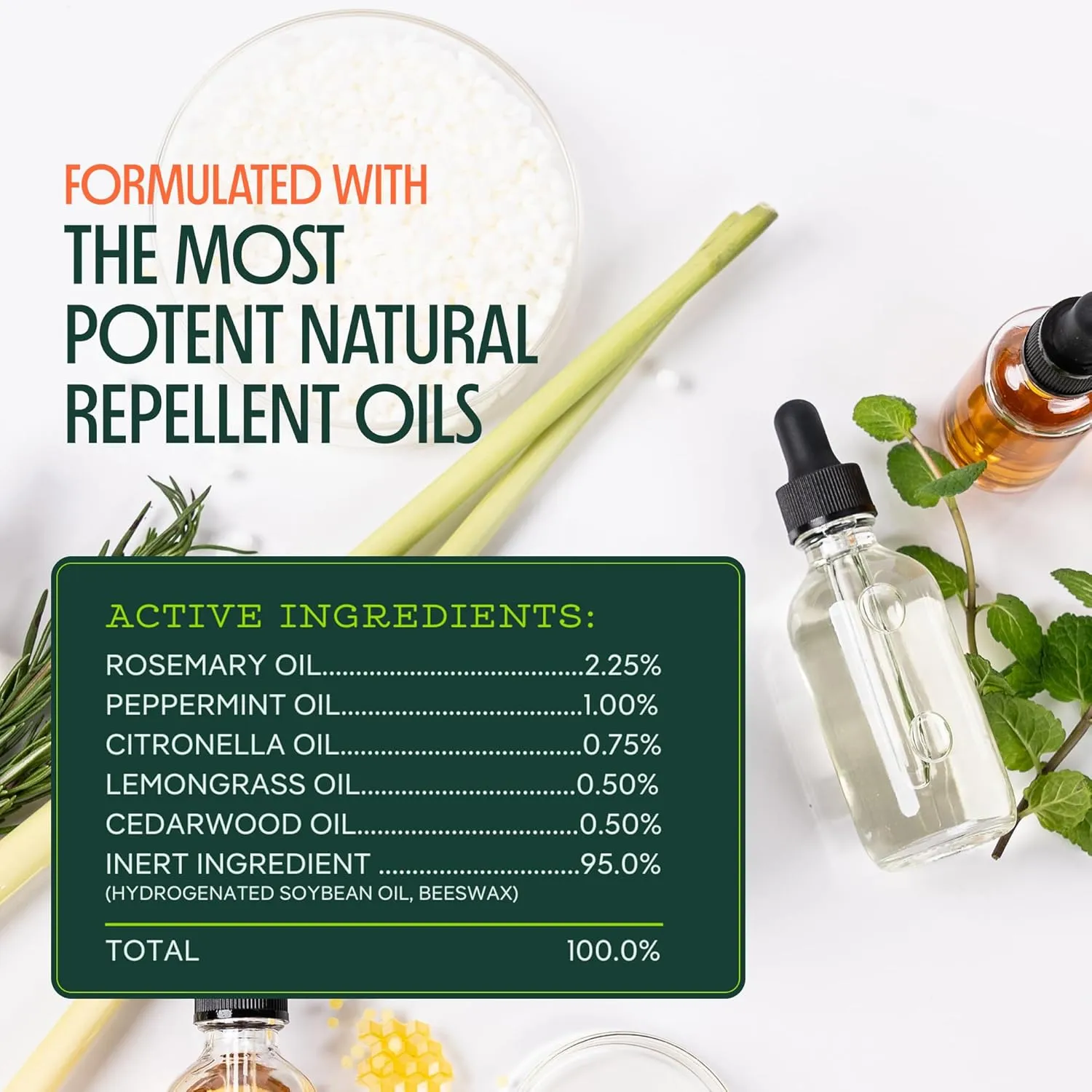 Murphy's Naturals Refillable Mosquito Repellent Candle for Outdoor Patio, DEET-Free, Plant-Based Essential Oils, Soy & Beeswax Blend, White, 9 oz, 1-Pack