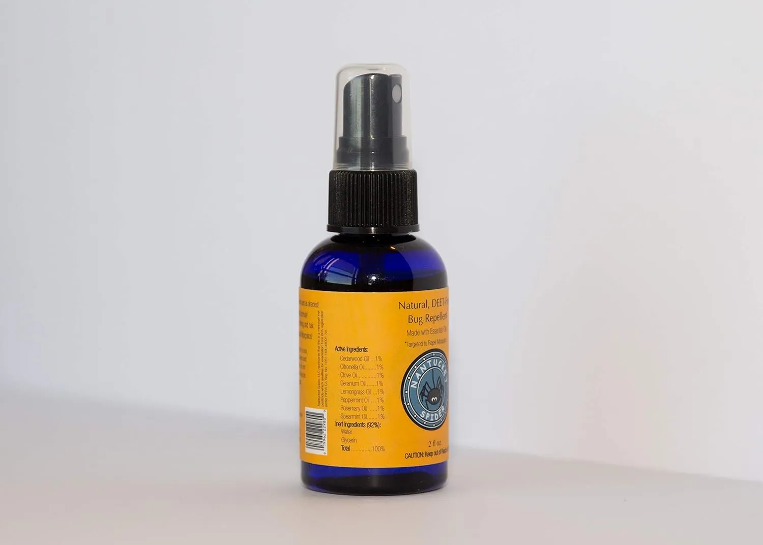 Nantucket Spider Natural Insect Repellent Spray for People | Long-Lasting Protection Against Mosquitoes, Biting Flies, & No-See-Ums | Deet Free Organic Essential Oil Bug Spray | 02 fl oz - Pack of 03
