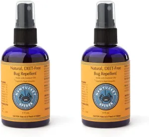 Nantucket Spider Original Natural Bug Spray for Adults and Kids 2 Pack | 4 oz Travel Size | Long-Lasting Protection Against Mosquitoes, Biting Flies, Wasps & No-See-Ums