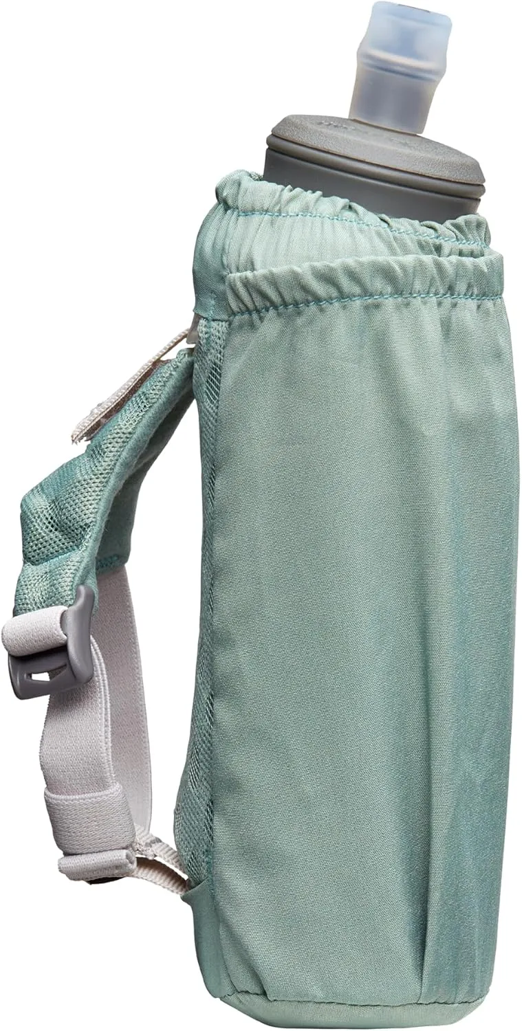 Nathan Handheld Soft Flask 18oz - Exo-Draw Insulated Collapsible Bottle - Grip-Free Strap & Rigid ExoSpine for Comfort/Support - Breathable Mesh Strap - Ideal Running/Hiking, Pinnacle, Sage Green