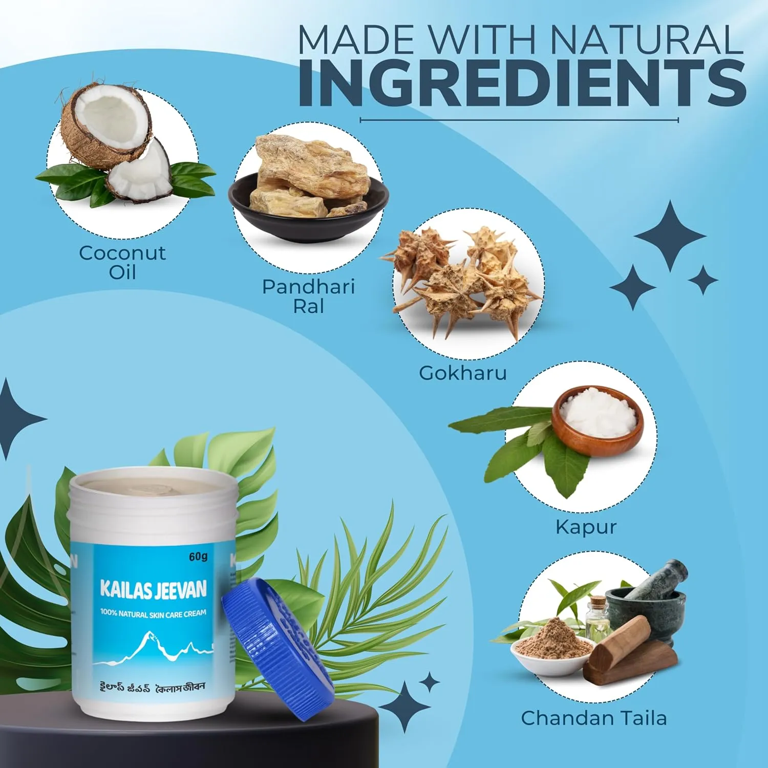 Natural Skin Cream - Moisturizer Face Cream for Dry Skin, Bug Bite Cream Extra Strength, Steroid Free Anti-Itch Cream, Antifungal Psoriasis and Skin Redness Reducer for Men – 60g 10 Pack