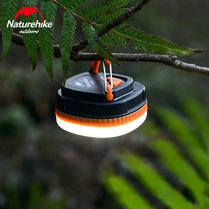 Naturehike Outdoor Portable Waterproof USB Chargeable & Powered By Battery LED Hook Tent Lamp Soft Emergency Tent Light