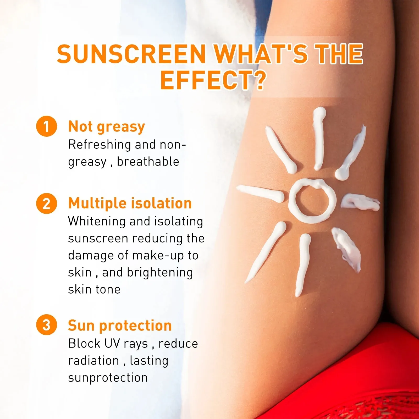 New Invisible Fluid Sunscreen SPF 50  High Quality Water   Sweat Resistant Hydrating Moisturize Lotion Sunscreen Liquid Cream