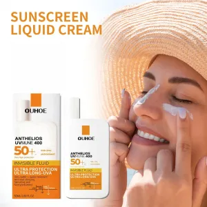 New Invisible Fluid Sunscreen SPF 50  High Quality Water   Sweat Resistant Hydrating Moisturize Lotion Sunscreen Liquid Cream