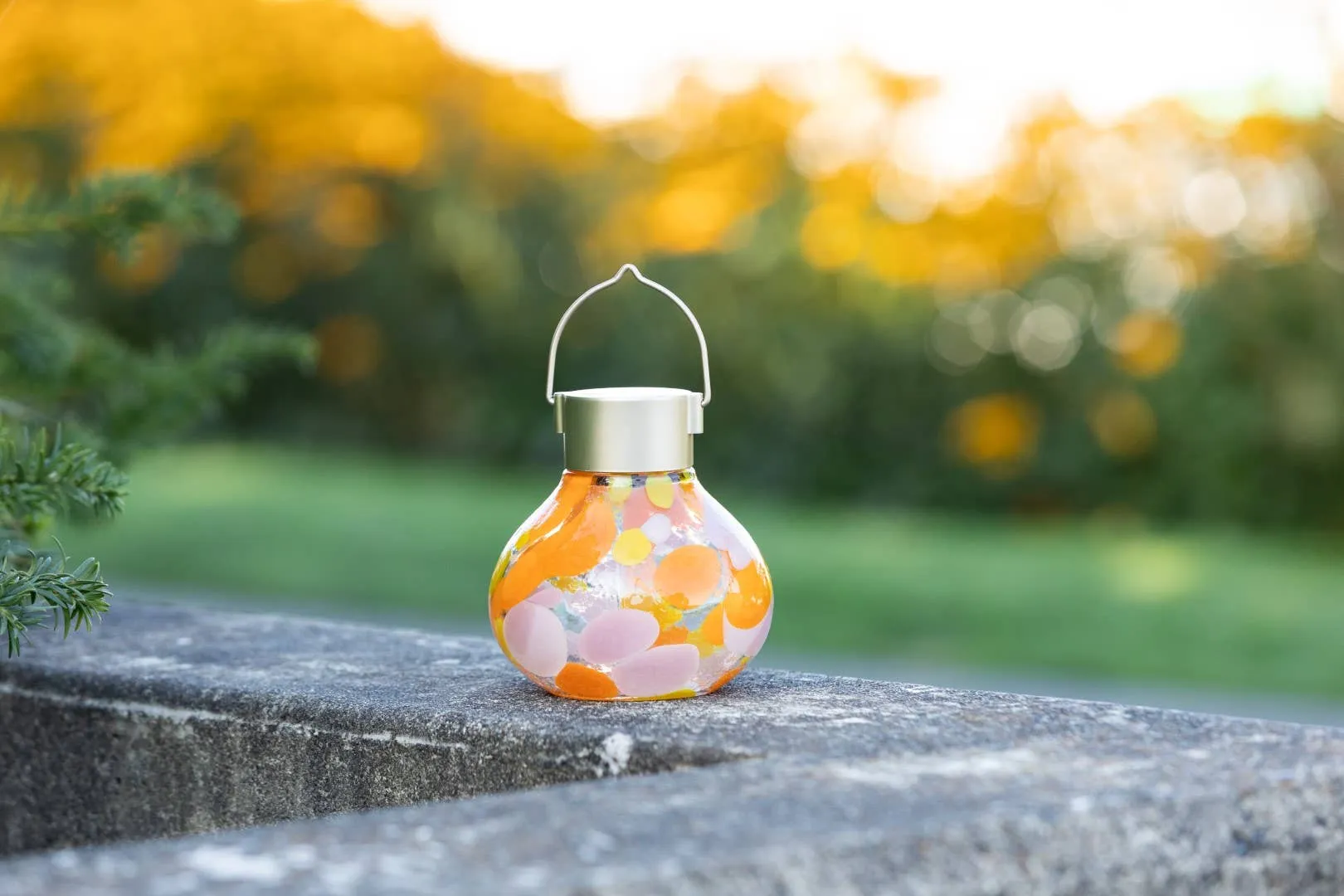*NEW* Tea Lantern - 5" Glass Outdoor Solar Lantern - Mai Tai