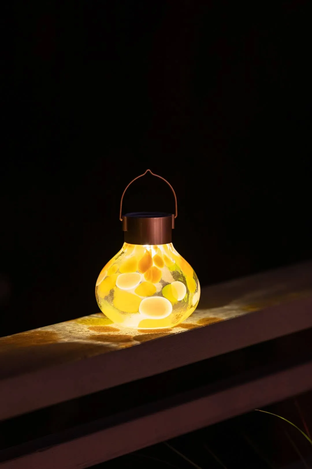 *NEW* Tea Lantern - 5" Glass Outdoor Solar Lantern - Mai Tai