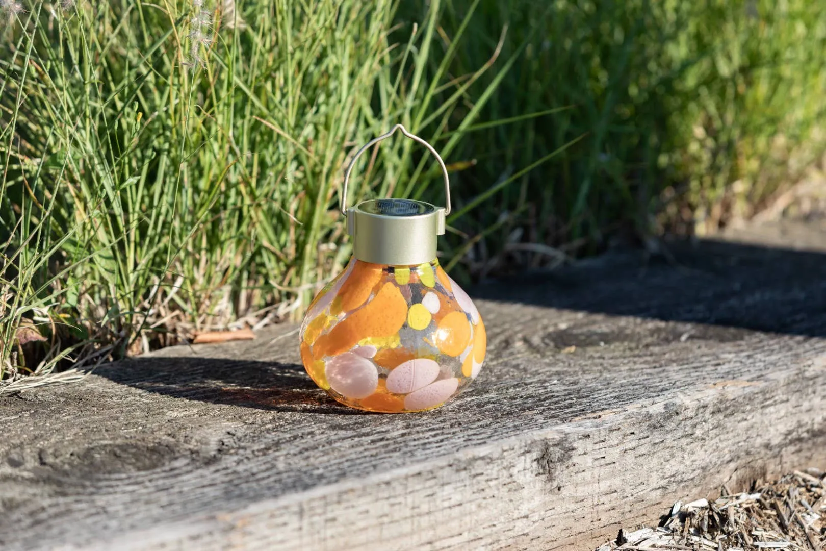 *NEW* Tea Lantern - 5" Glass Outdoor Solar Lantern - Mai Tai