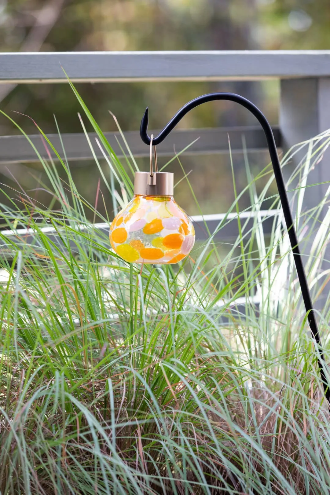 *NEW* Tea Lantern - 5" Glass Outdoor Solar Lantern - Mai Tai