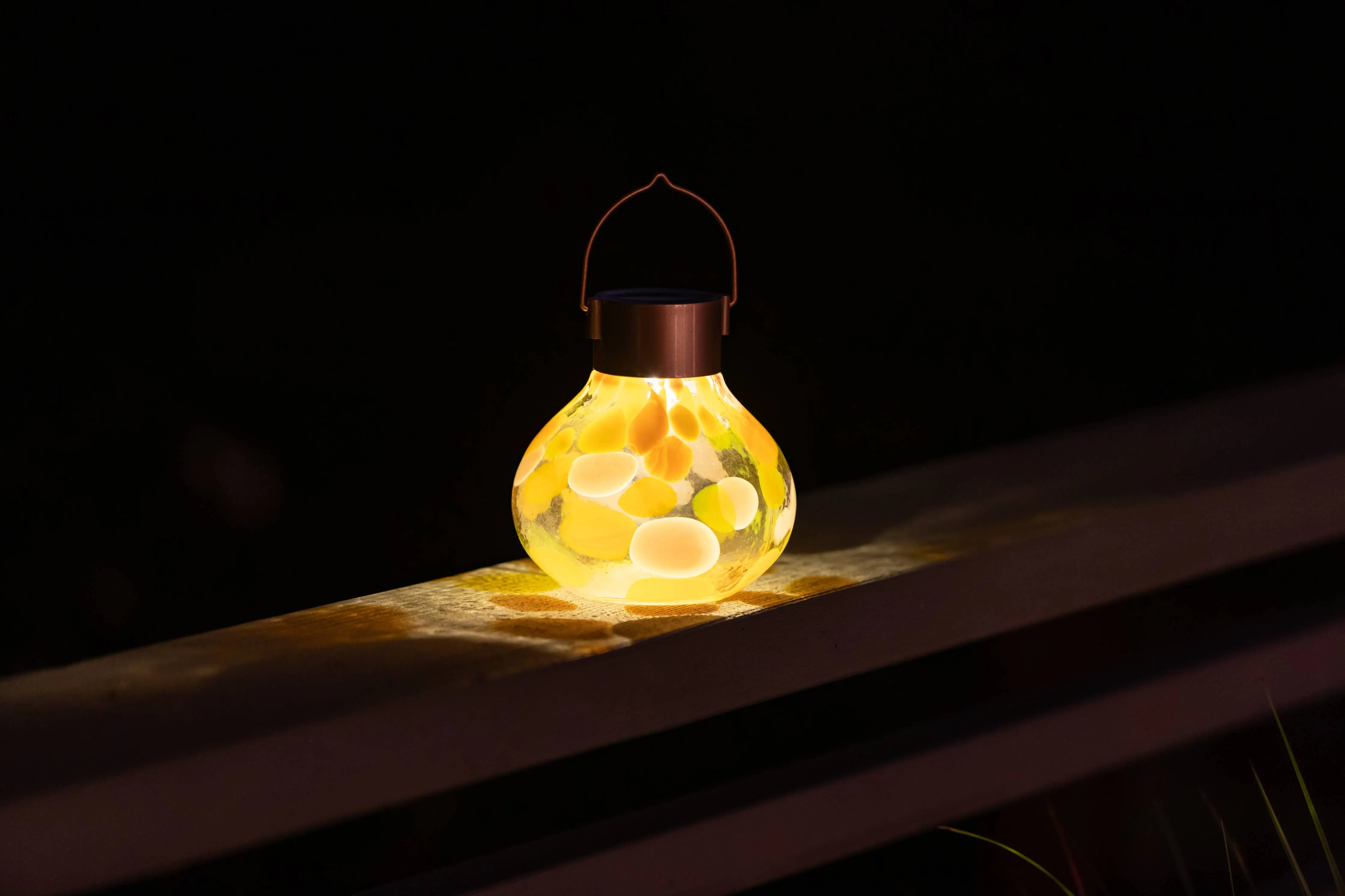 *NEW* Tea Lantern - 5" Glass Outdoor Solar Lantern - Mai Tai