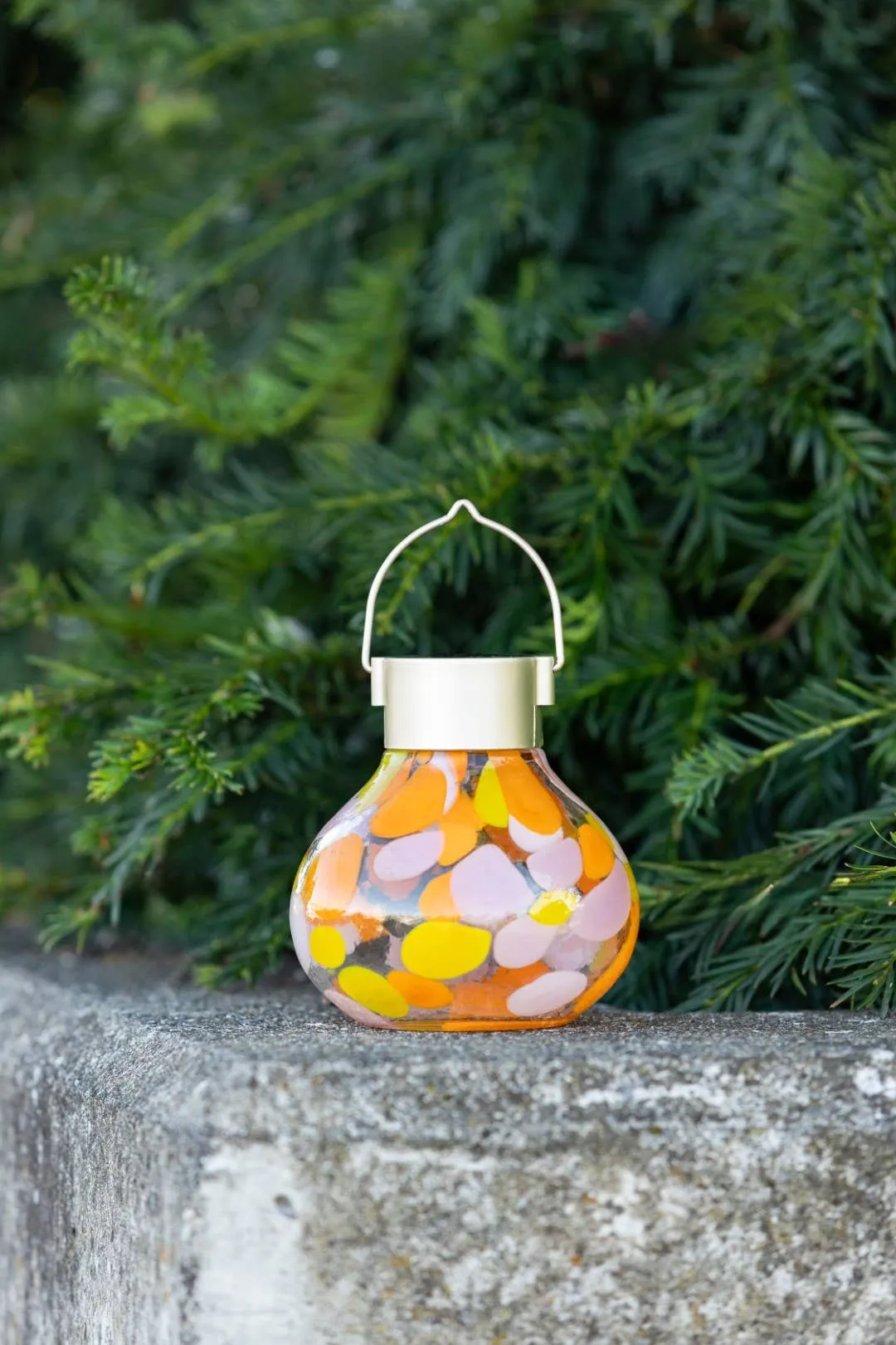 *NEW* Tea Lantern - 5" Glass Outdoor Solar Lantern - Mai Tai